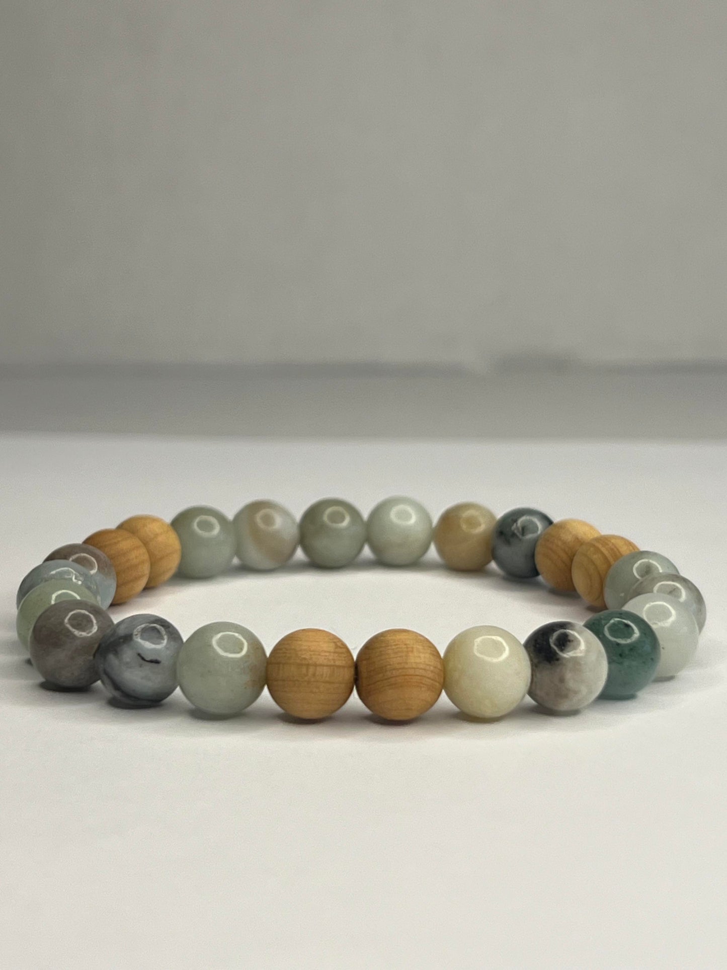 Indian Agate and Jasper with Wood