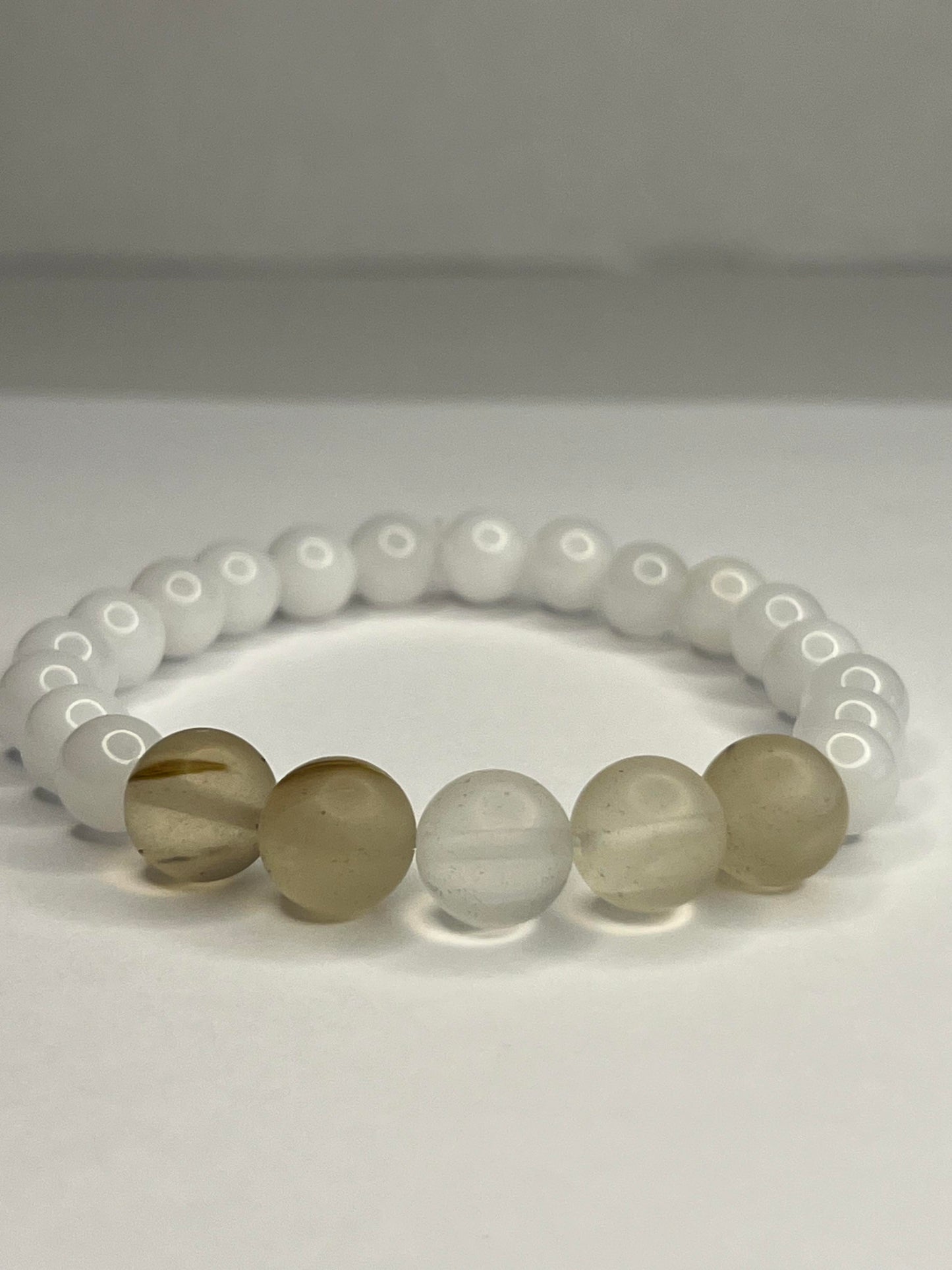 Pure white quartz, with Amethyst and  Matte Watermelon Rind