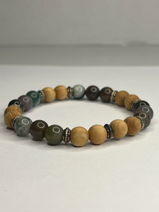 Jasper with Wood and steel