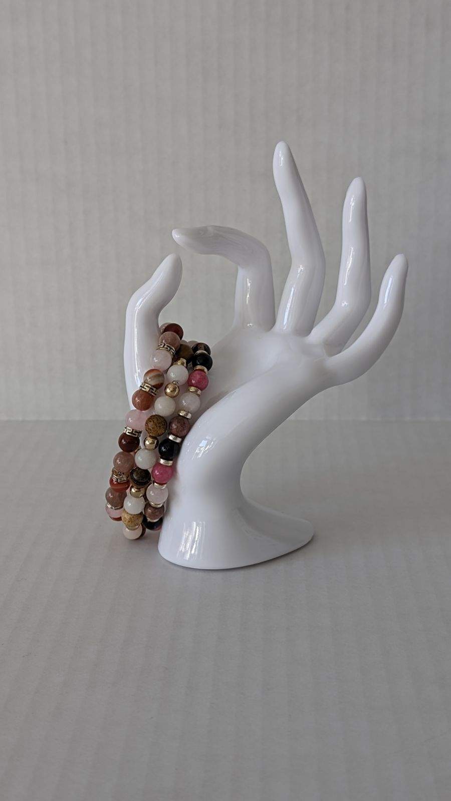 Rose Quartz with Chrysanthemum stones and Steel