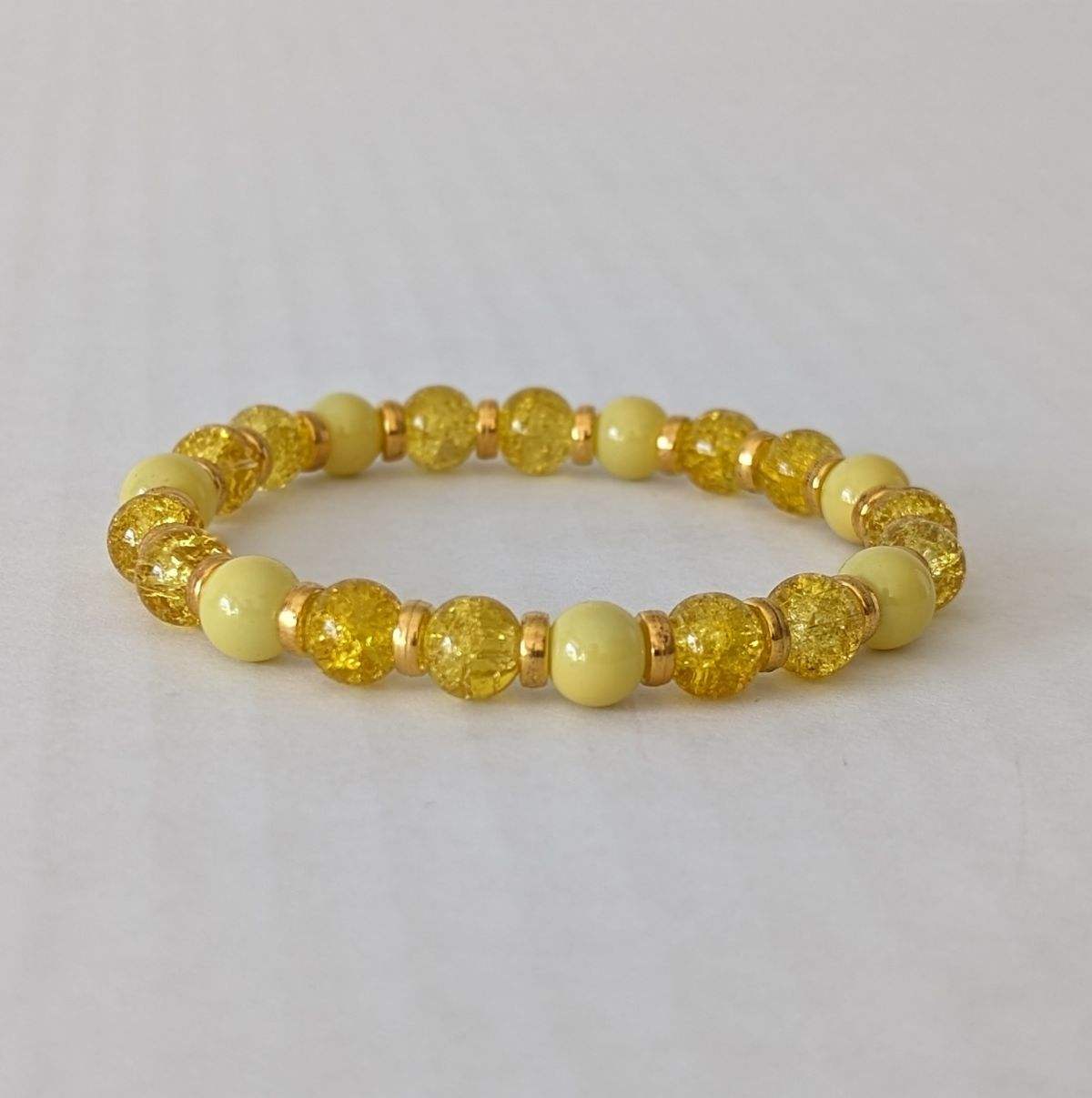 Calcite stone with Yellow Crystal, and Golden Steel