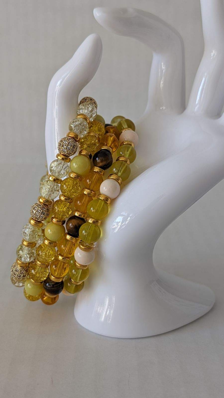 Calcite stone with Yellow Crystal, and Golden Steel