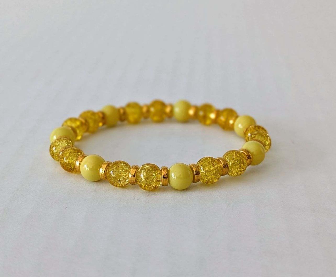 Calcite stone with Yellow Crystal, and Golden Steel