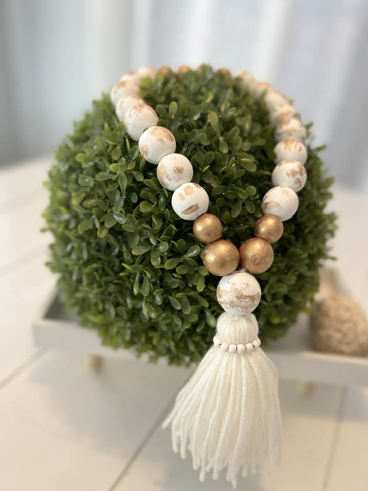 Gold Wood Beads Loop