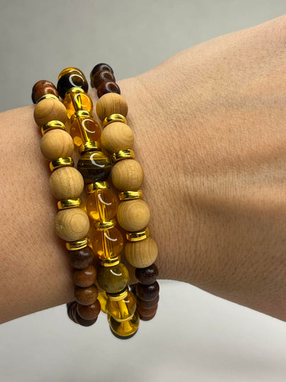 Pietersite with Organic Wood and Golden Steel
