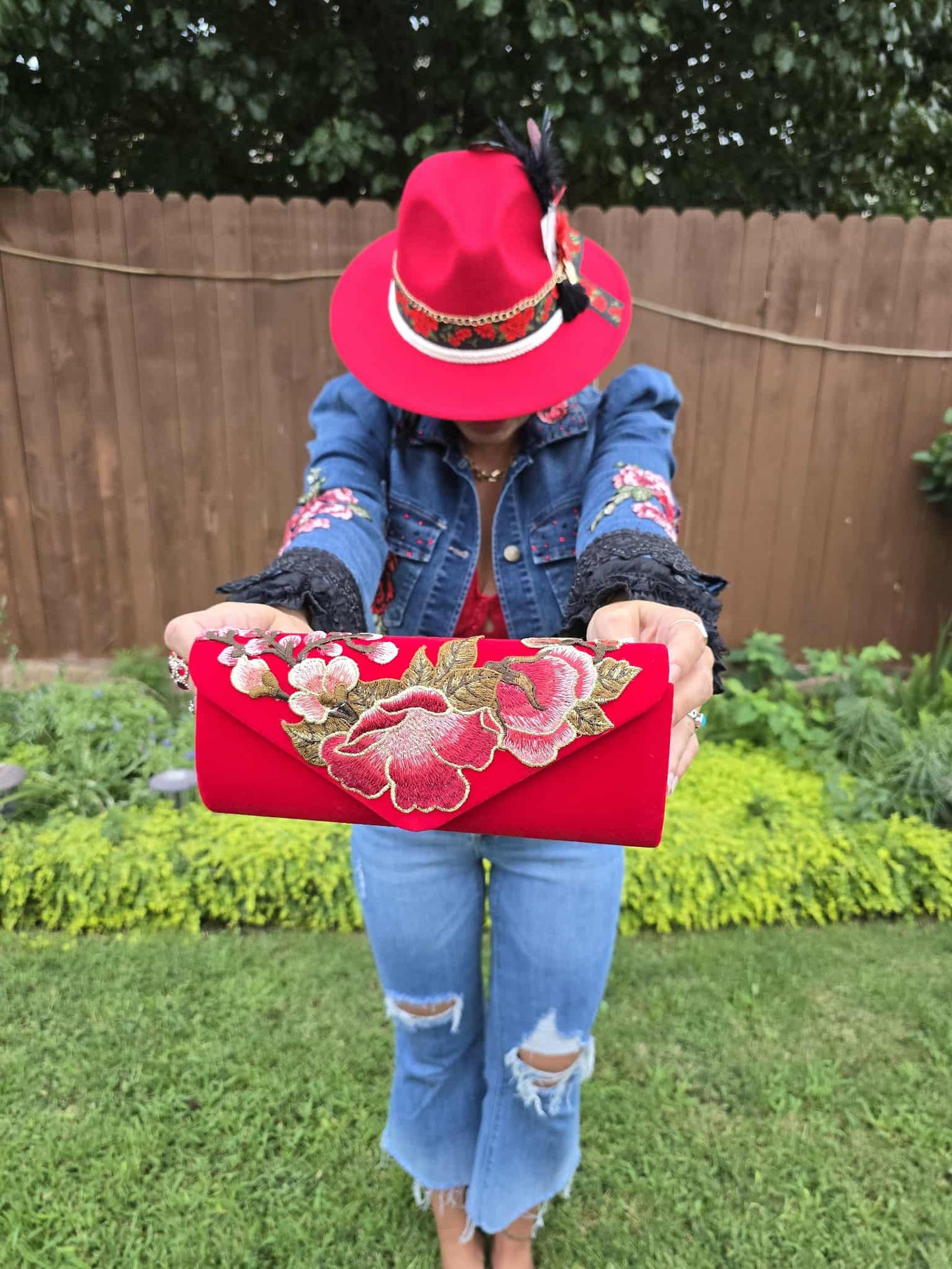 Gypsy Wanderer Denim Jacket – Boho Lace, Puff Sleeves & Western Embroidery