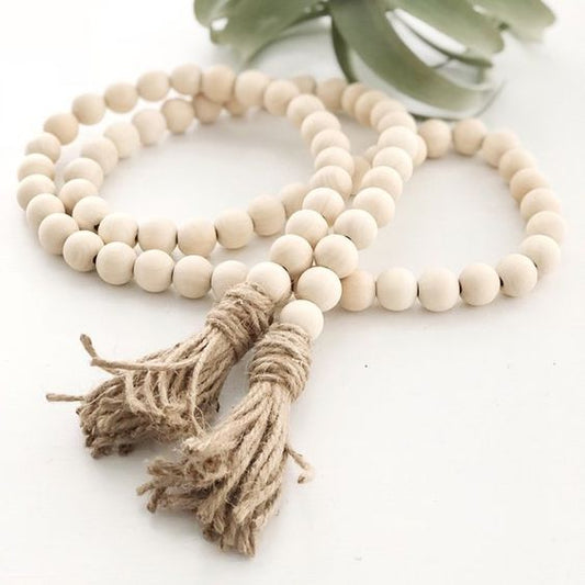 Natural Wood Beads Garland